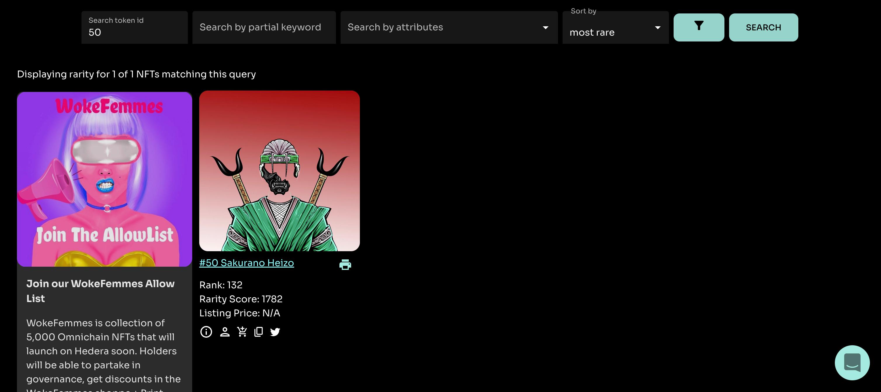 Find NFT by token id